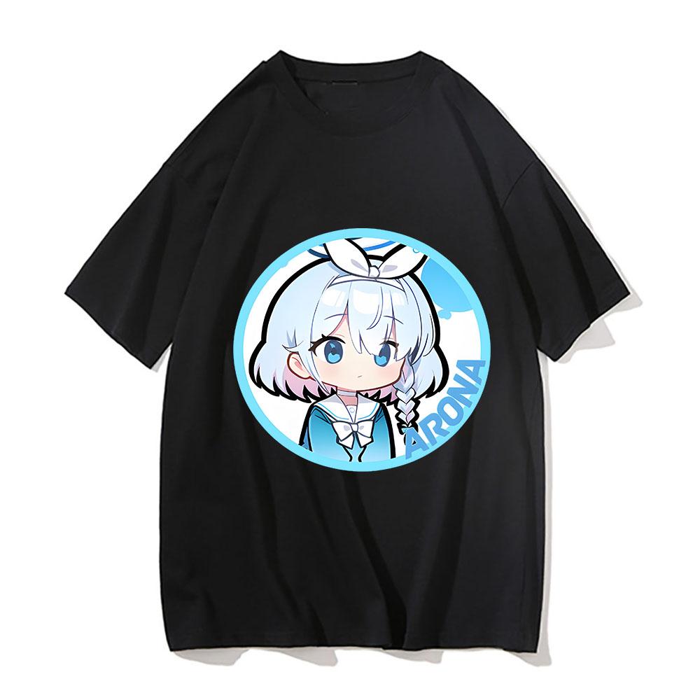 ARONA Blue Archive T-shirt Women Men Harajuku Anime Cartoon Graphic Kawaii Short Sleeve Tee Shirt Unisex Casual Y2k Clothing
