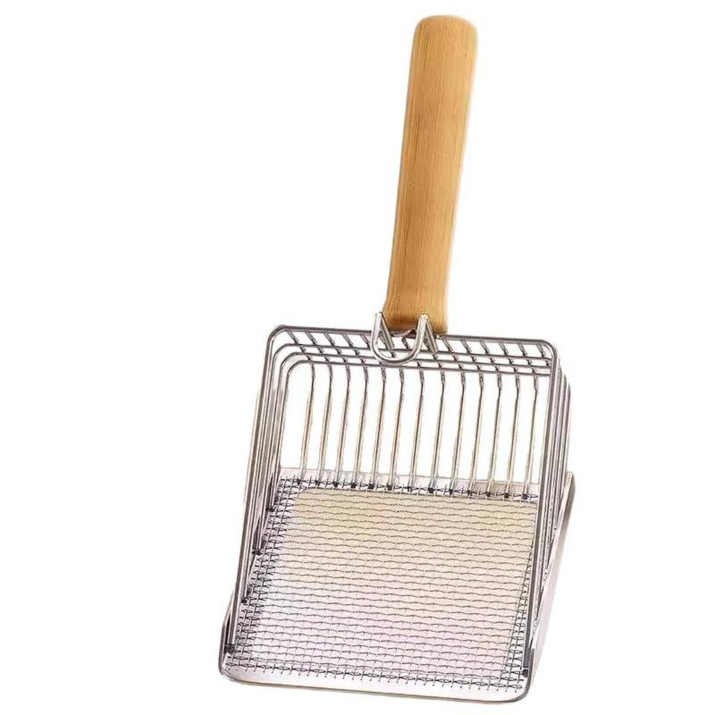 Litter Scoop Stainless Fine Mesh -Purpose for Clumping and Tofu Litter