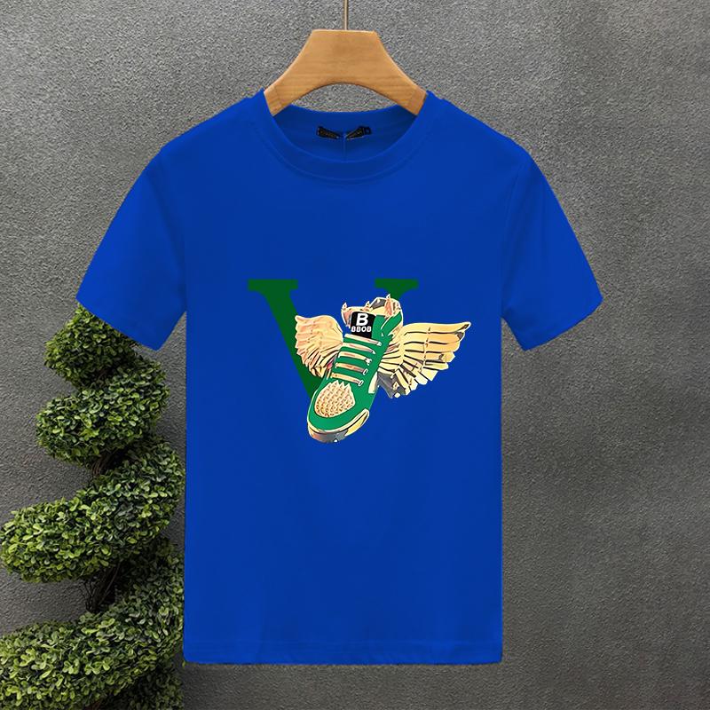 Luxury Brand Shoe 100% Cotton High Quality Printing Couple Tees Summer Harajuku For Men/Women Short Sleeve T-shirt Asian Size