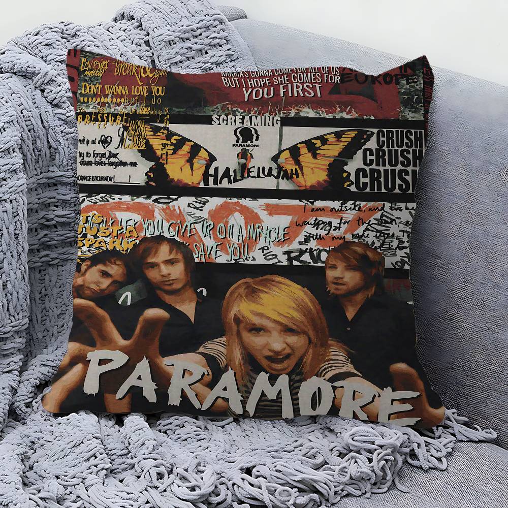 Pop Band P_Paramore Cushion Cover Polyester Sofa Cushions Decorative Throw Pillows Home Decoration Pillowcover