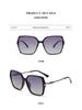 Women's High-End Rhinestone Large Frame Sunglasses with Hollow Zinc Alloy Legs and HD Polarized Lenses