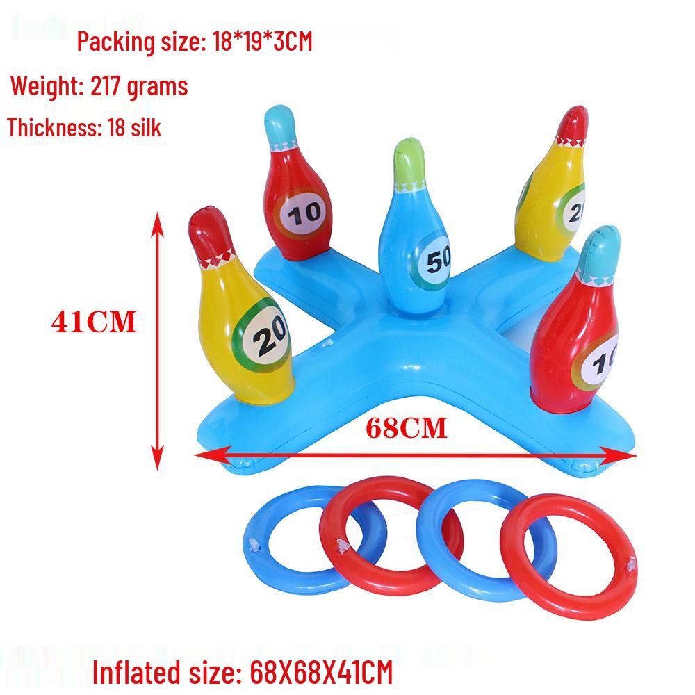 Inflatable Bowling & Ring Toss Outdoor Game for Kids