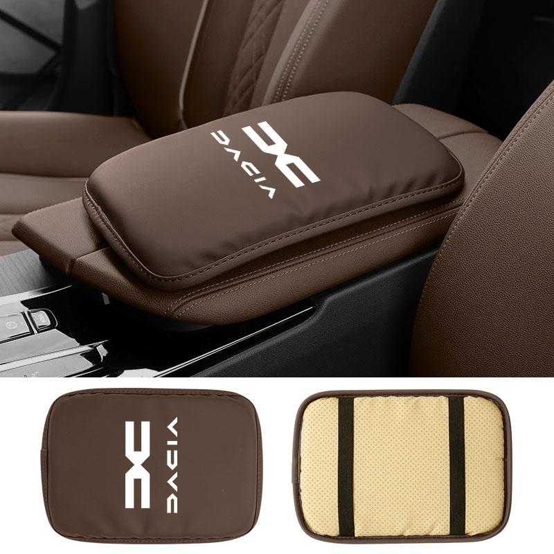 BGS1 Leather Car Armrest Mat Heighten Mat Armrest Protector Cushion For Dacia Duster Logan Sandero Stepway Dokker Lodgy MCV 2019 Spri