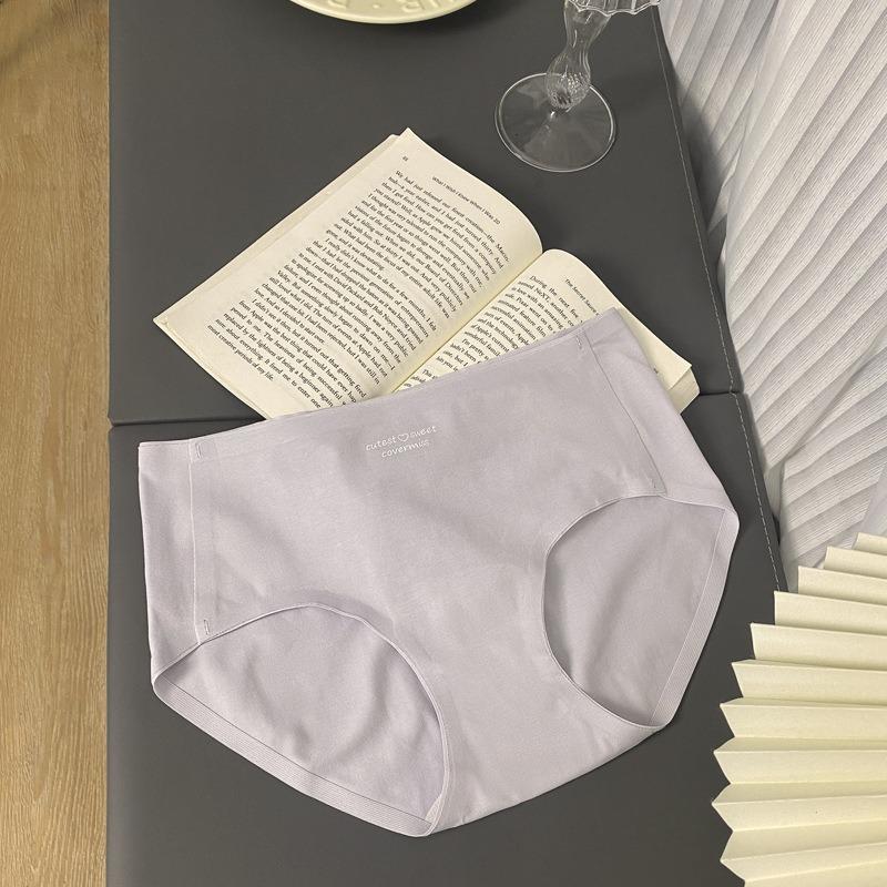 Womens Elongated Crotch Mid Waist Combed Cotton Seamless Antibacterial Underwear