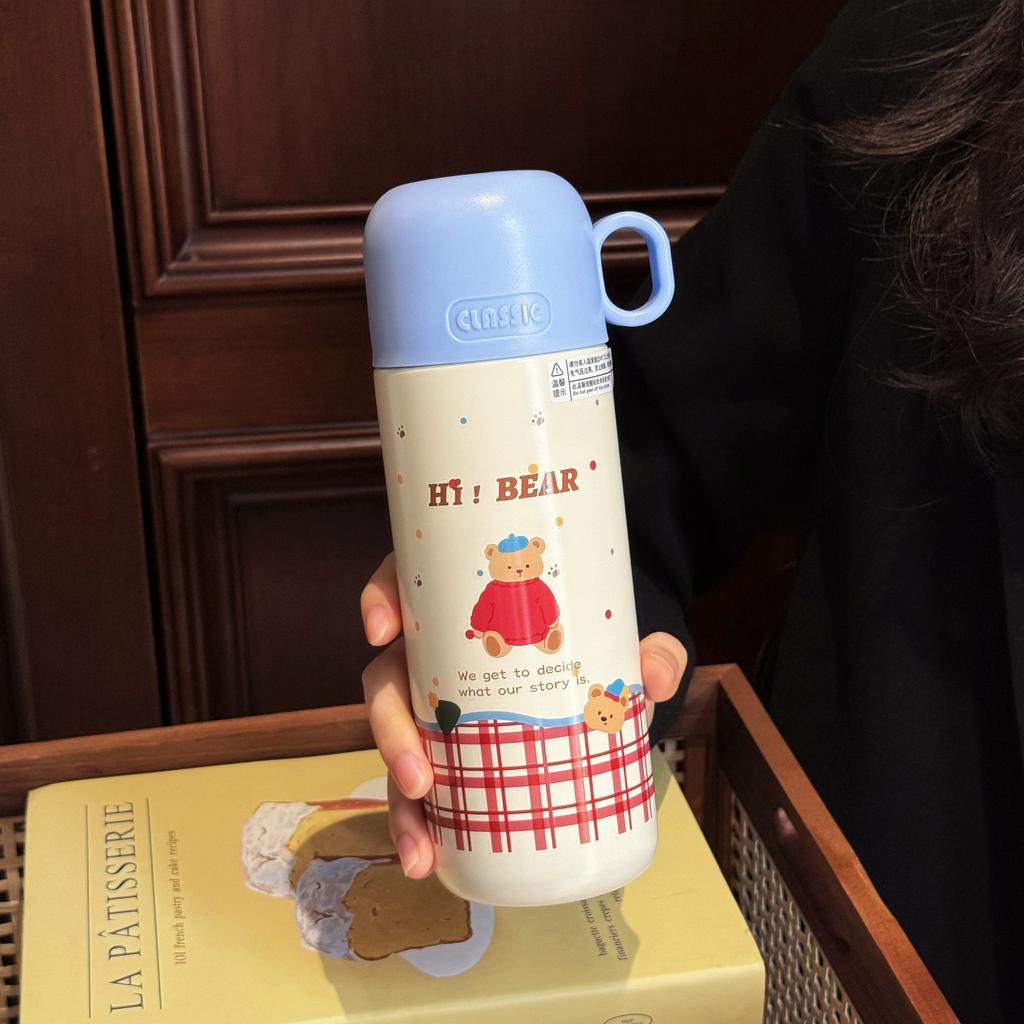 New Bullet Cover Direct Drinking Thermos Cup High Value Student Cup Portable Stainless Steel Vacuum Cup Gift