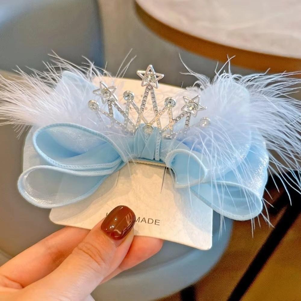 Mädchen Schule Haarklammern Prinzessin Pompom Haarspangen Langes Band Entenschnabelspange Für Kinder