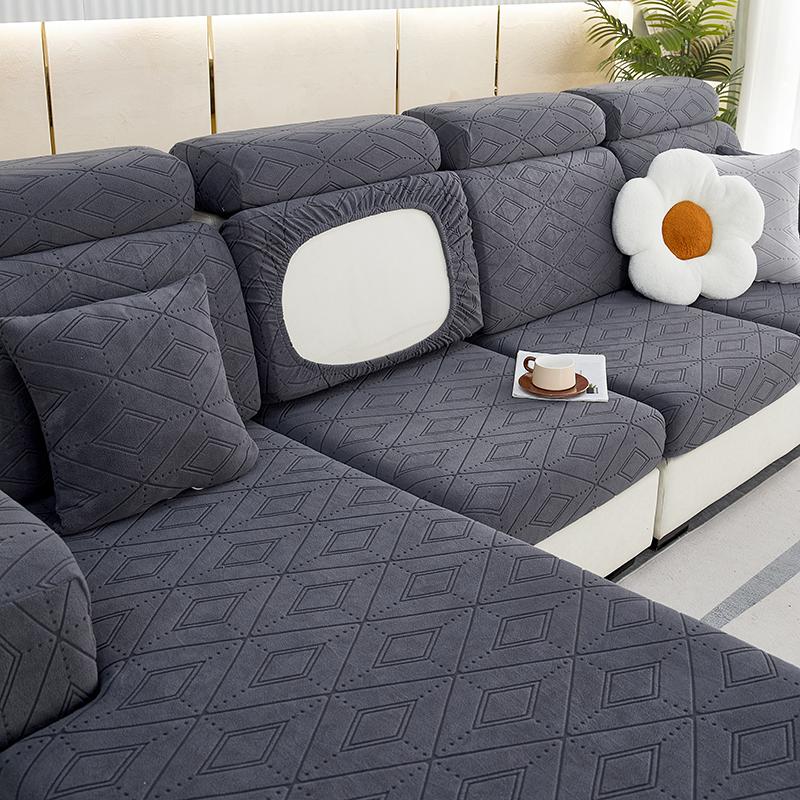 Knitted Jacquard Sofa Seat Cover, Washable Elastic Cover, Living Room Sofa Cushion, Home, El, 1Pc