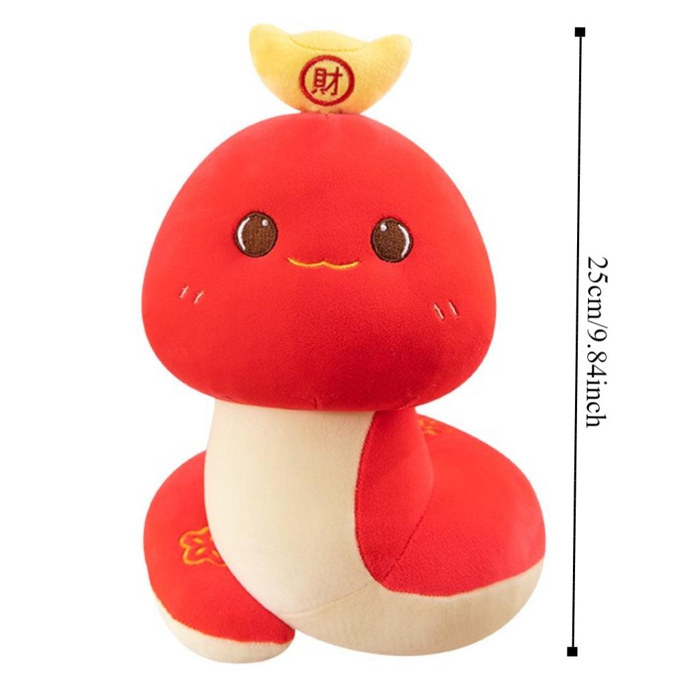 Good Luck Snake Year Plush Toy Big Eyes Lucky Snake Doll Plushies  Birthday Gifts