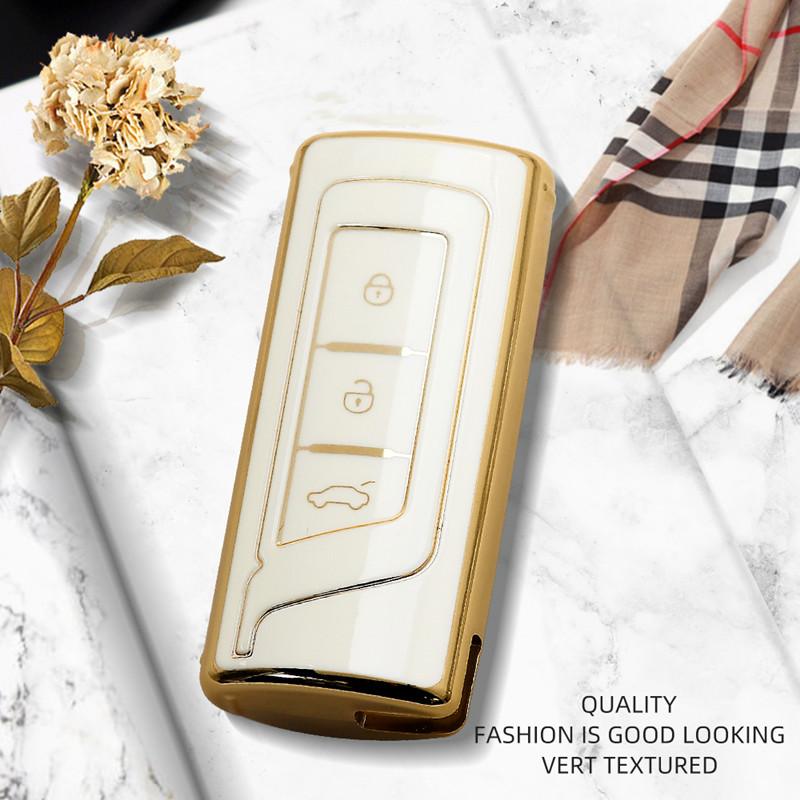 Luxuriöses goldenes Rand-Fernbedienungs-Autoschlüsselgehäuse mit vollständiger Abdeckung für GAC Trumpchi GS4 M6 GS5 GA8 GS8 GA6 GS7 M8 GS3 GA4 Auto