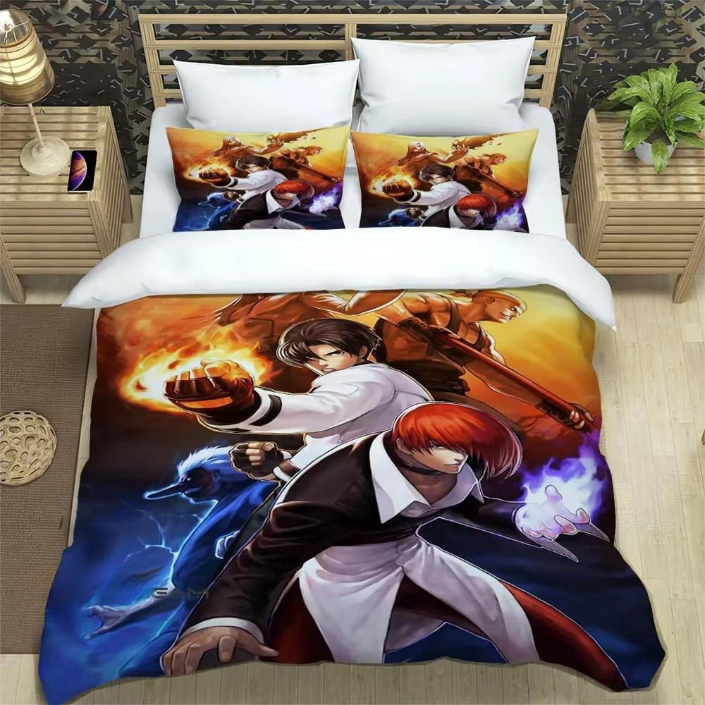 KOF Game Cartoons 3D Printed Bedding Sets Exquisite Bed Supplies Set Duvet Cover Comforter Set Bedding Set Luxury Birthday Gift