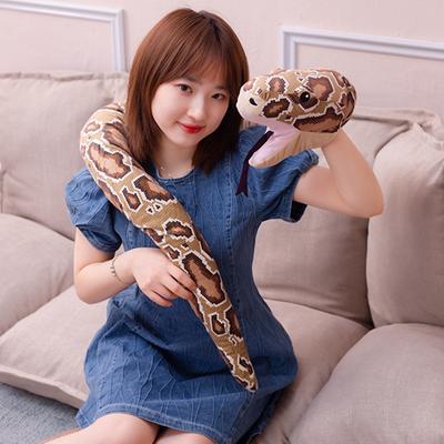 1 Pieza 155CM Juguetes de Peluche de la Vida Real Animal Serpiente Gigante Rellena Muñecas Suaves Regalos de Fiesta de Cumpleaños Navidad Bebé Marioneta de Mano Divertida