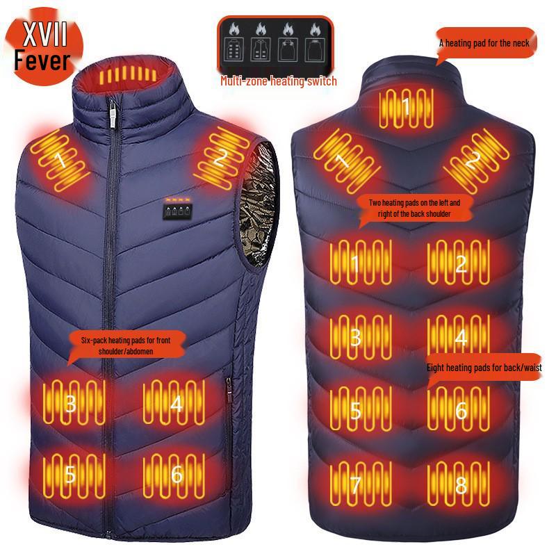 Unisex Smart Electric Heating Vest - Full Body, Constant Temperature