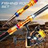 SOUGAYILANG Fishing Rod Reel Combos, Collapsible Telescopic Fishing Pole with 13+1BB Spinning Reel