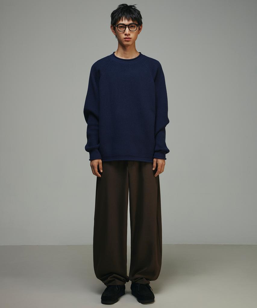 SIGNATURE Brushed Semi-Balloon Fit Slacks [Brown]