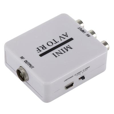 Rca/Komposit A/V Till Rf/Koax/Koaxial Konverter Rf Modulator Av 2 Koax Adapter