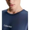Calvin Klein Lounge Long-Sleeve T-Shirt - Modern Structure Letter Print Crew Neck Men Tops Dark-Blue NM2171E-CCU
