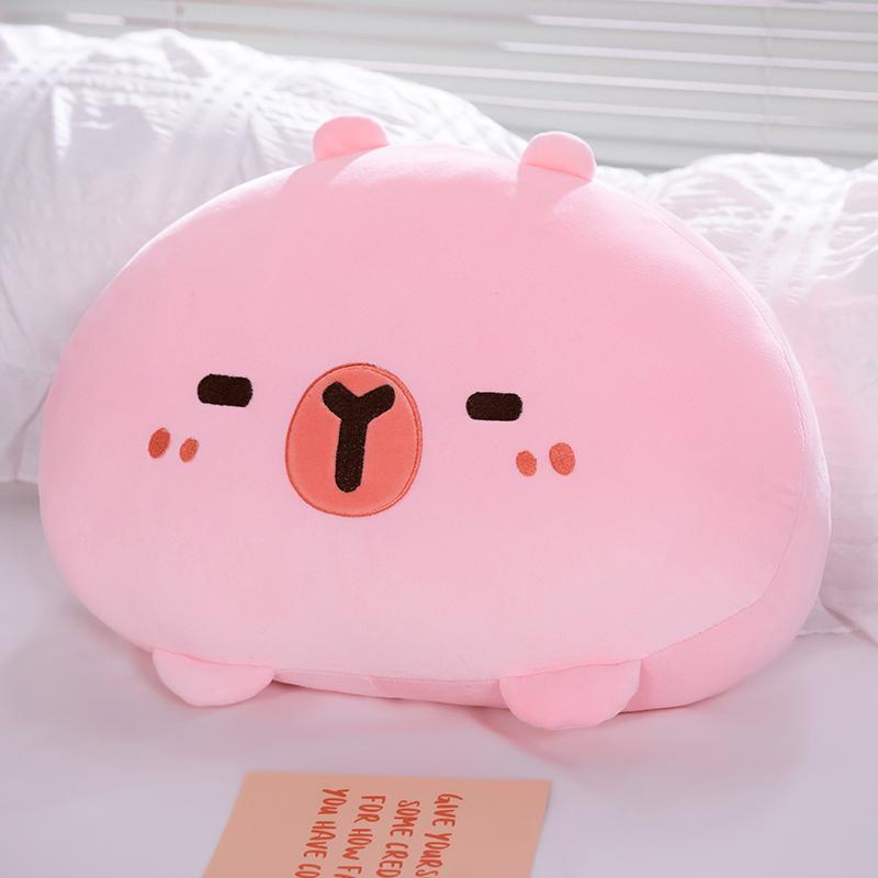

New Plush Pillow Stuffed Capybara Kawaii Cartoon Animal Plushie Soft Fluffy Water Animal Back Support Seat Cushion 30cm