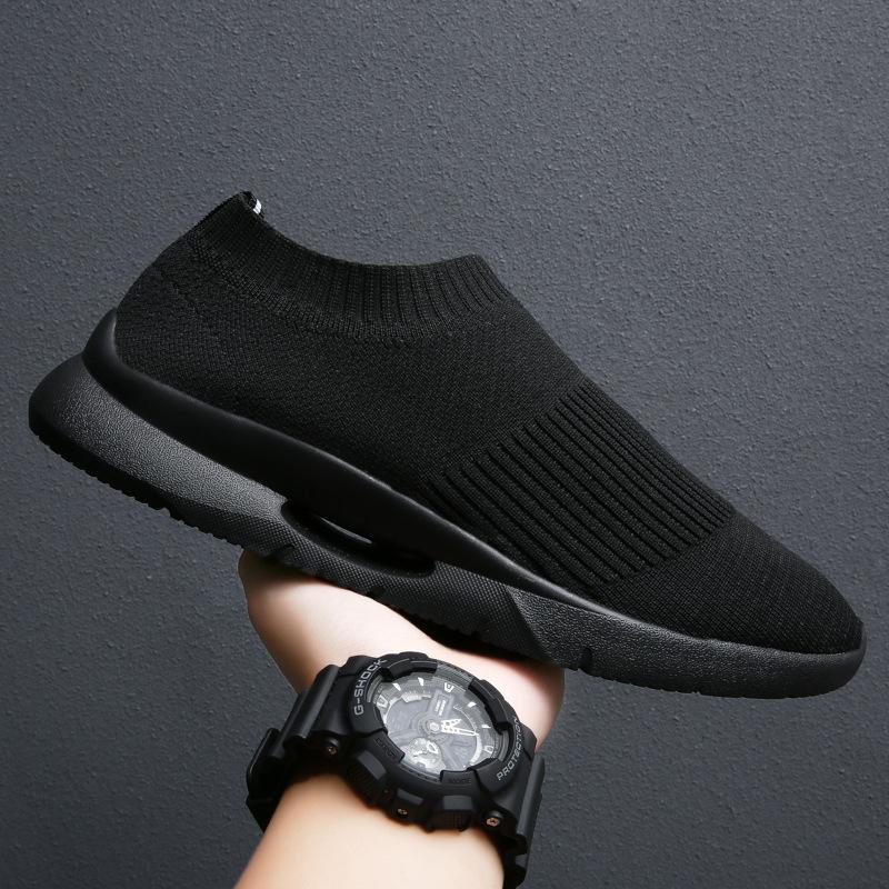 

Летние мужские дышащие сетчатые кроссовки с одной педалью ленивые туфли модные универсальные легкие дышащие носки обувь 45