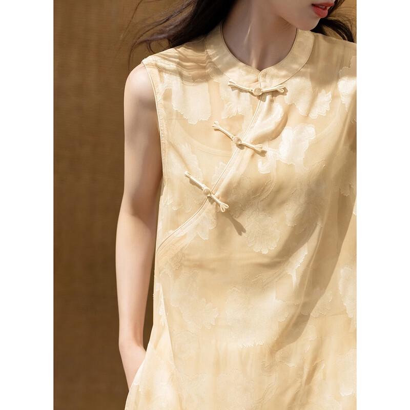 Новая sleeveless жаккардовая блузка в китайском стиле M