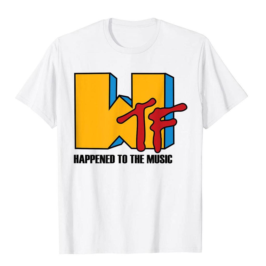 Wtf Passierte Mit Musik Lustiges Retro 80er Jahre T-Shirt Beliebte Unisex T-Shirts Lustige Oberteile Shirts Baumwolle Gothic