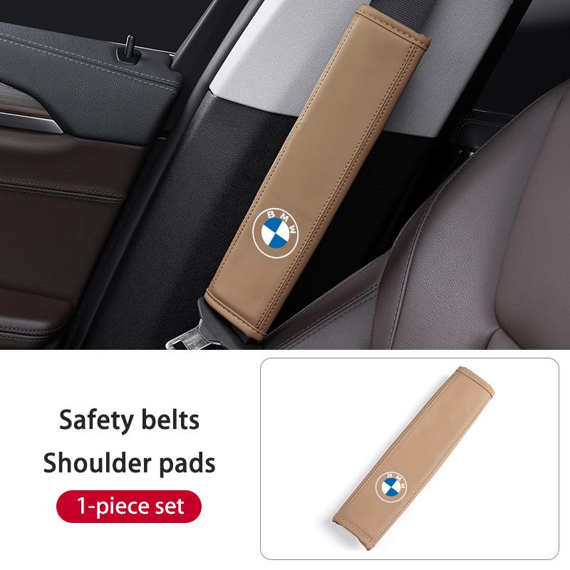 PU Leather Car Seat Belt Shoulder Cover Protection Padding Pad For BMW E46 E90 E60 F10 E39 F30 E36 E87 E90 E30 E53 F31 E92