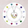 Birthstone Necklace for Natural Garnet Cat Lover Metal Allergy Wedding Anniversary Wedding Anniversary Wife [AILIN] Women, Pendant, Heart, Birthstone,