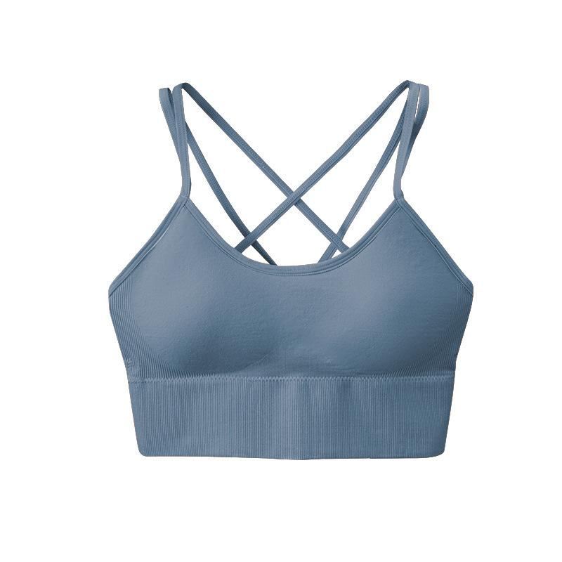 Women Plus Size Shockproof High Support Cross Back Sports Bra For Running Yoga