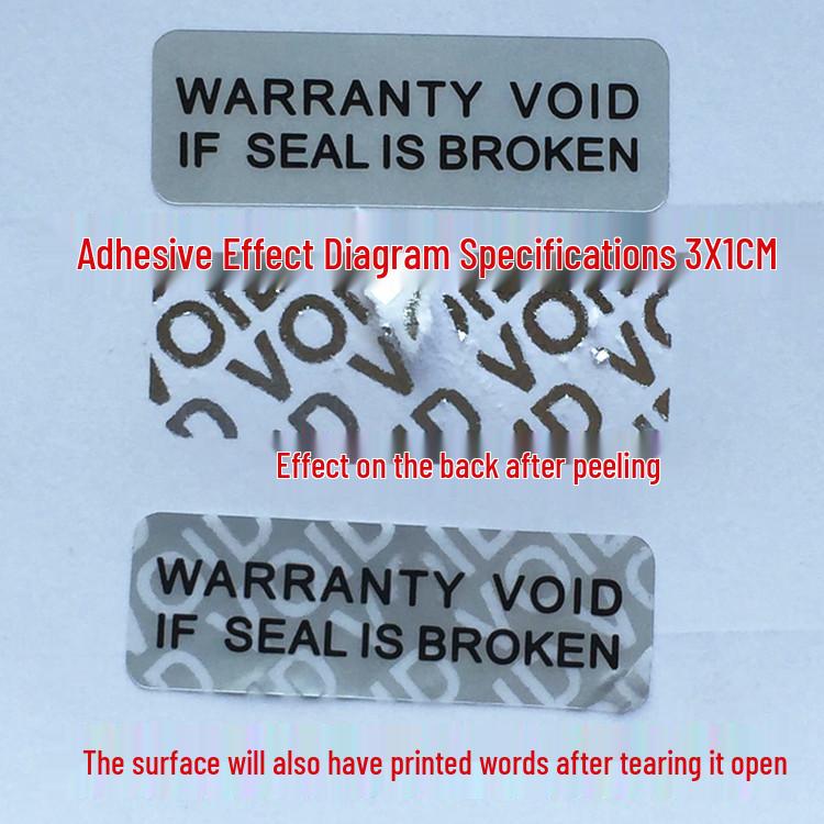 Tamper-Proof Anti-Theft Waterproof Warranty Stickers - 40 Mark-Leaving Labels per Sheet
