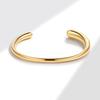 Luxury Irregular Open Gold Bangle For Women Elegant Minimalist High End Fashion Bracelet Jewelry Gift