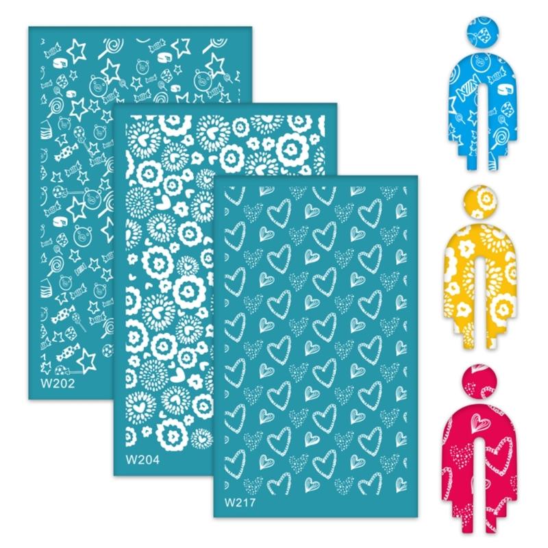 Reusable Silk Screen Stencils for Clay Jewelry Earrings, Texture Sheets for Clay