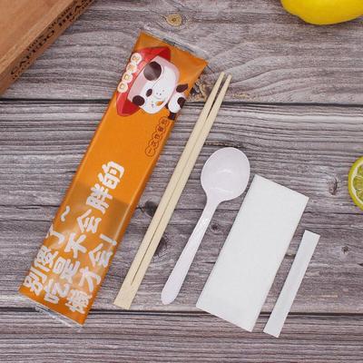 Disposable Bamboo Chopsticks & Spoon Set
