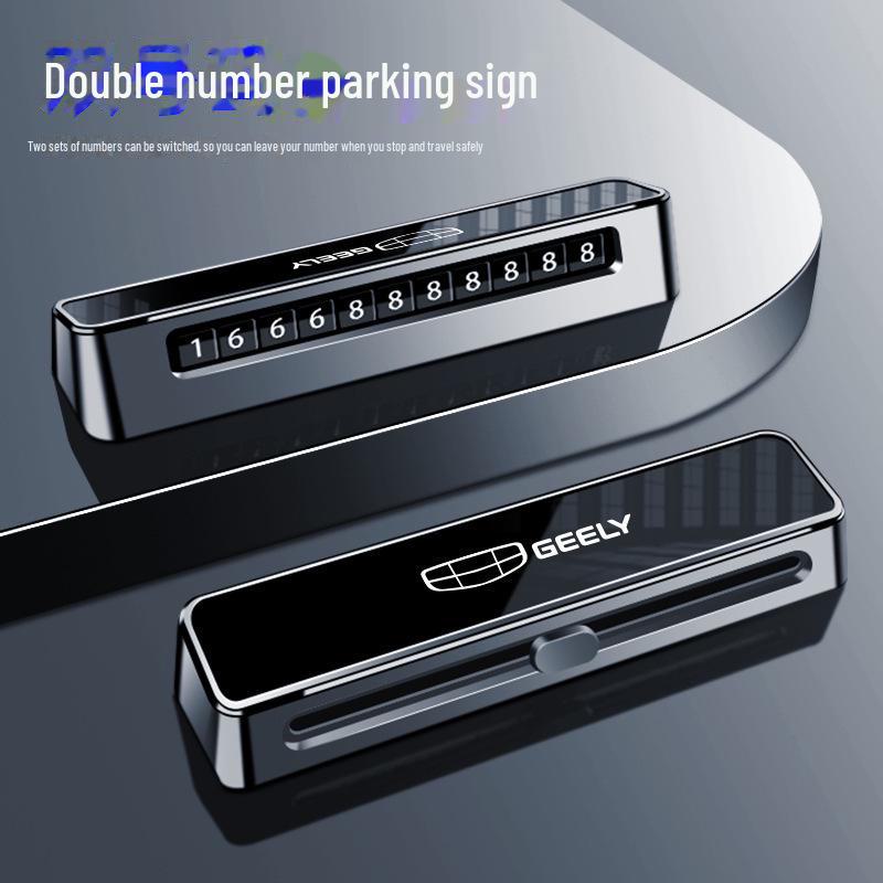 Geely Xingrui Mobile Number Plate Holder with Ornament for Xingyue L, Dihao, Boyue PRO, Binyue