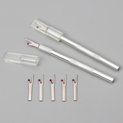 1 Stück Fadenschneider mit 5 Stück Ersatzkopf Nahttrenner Stichfaden Unpicker Stickgarnentferner DIY Nähwerkzeuge