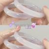 Vintage Violet Jade Bangle - Elegant White Round Bracelet