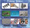 Durable Galvanized Cast Iron  Fishing Sinkers Plastic Core Oval Fishing Weights for Sea Fishing Tackle Accessories
