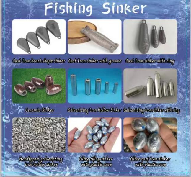 Durable Galvanized Cast Iron  Fishing Sinkers Plastic Core Oval Fishing Weights for Sea Fishing Tackle Accessories