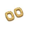 10pcs Stainless Steel Hollow Square Round Triangle Charms Texture Connectors for DIY Jewelry Findings Necklace Earrings Supplies