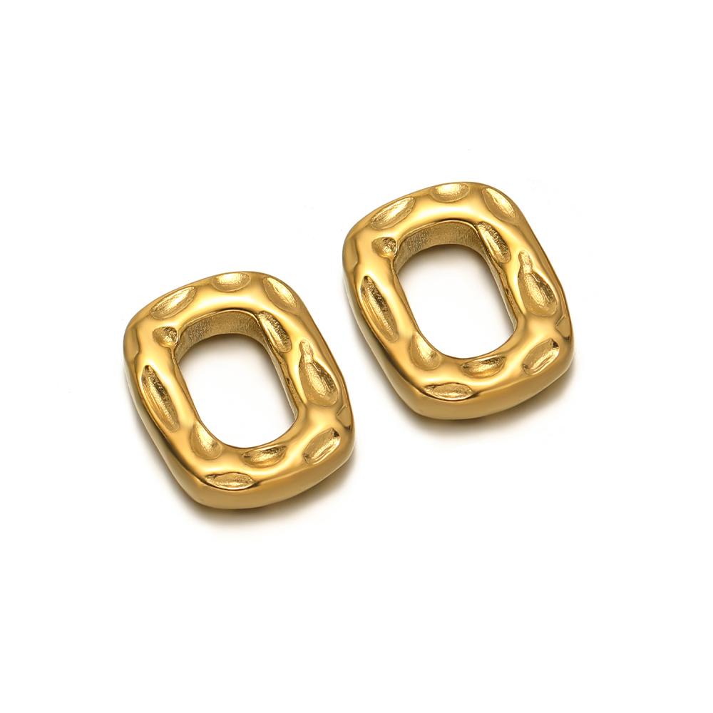 10pcs Stainless Steel Hollow Square Round Triangle Charms Texture Connectors for DIY Jewelry Findings Necklace Earrings Supplies