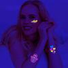 Fluorescent Waterproof Full Arm Feather Tattoo Sticker (Face/Body) - American Style in Stock