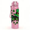 1PC Shamrock Game Controller Graphic 750ml Color Plastic Water Bottle Leakproof Flip Straw Lid For Sports Office Home Use