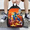 Mega Man Cartoon Backpack  Female Polyester Camping Backpacks Lightweight Elegant High School Bags Rucksack