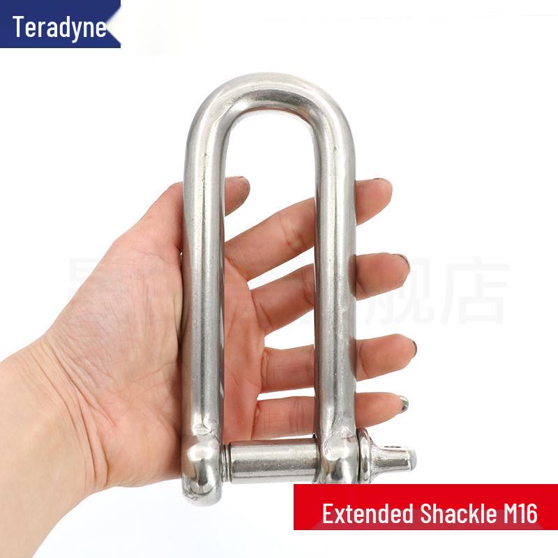 Stainless Steel Wide-Mouth U-Shaped Detachable Shackle Hook Keyring