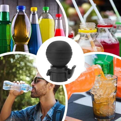 Carbonation Caps, 2-Piece Set, Silicone Bottle Keeper, Reusable Push-Push Type Saver Lid for Fizzy Drinks, Wine, Beer, Energy Drinks, Soda, Keeps Carb