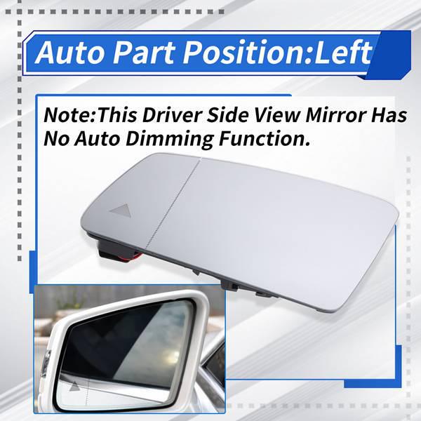 A2128101421 Beheizbares Außenspiegelglas Links für Mercedes C E S GLA GLK W204