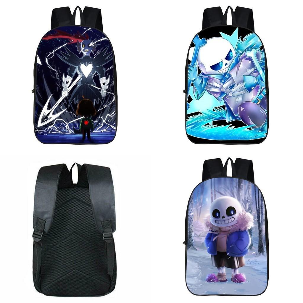 Durable 17-inch Undertale Sans Backpack For Kids With Adjustable Straps And Stylish Design