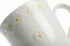 MUG FOR COFFEE, TEA, CHOCOLATE 300 ml WHITE CERAMIC DESIGN DAISY LINE