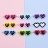 Colorful Resin Heart Sunglasses Pendant Keychain