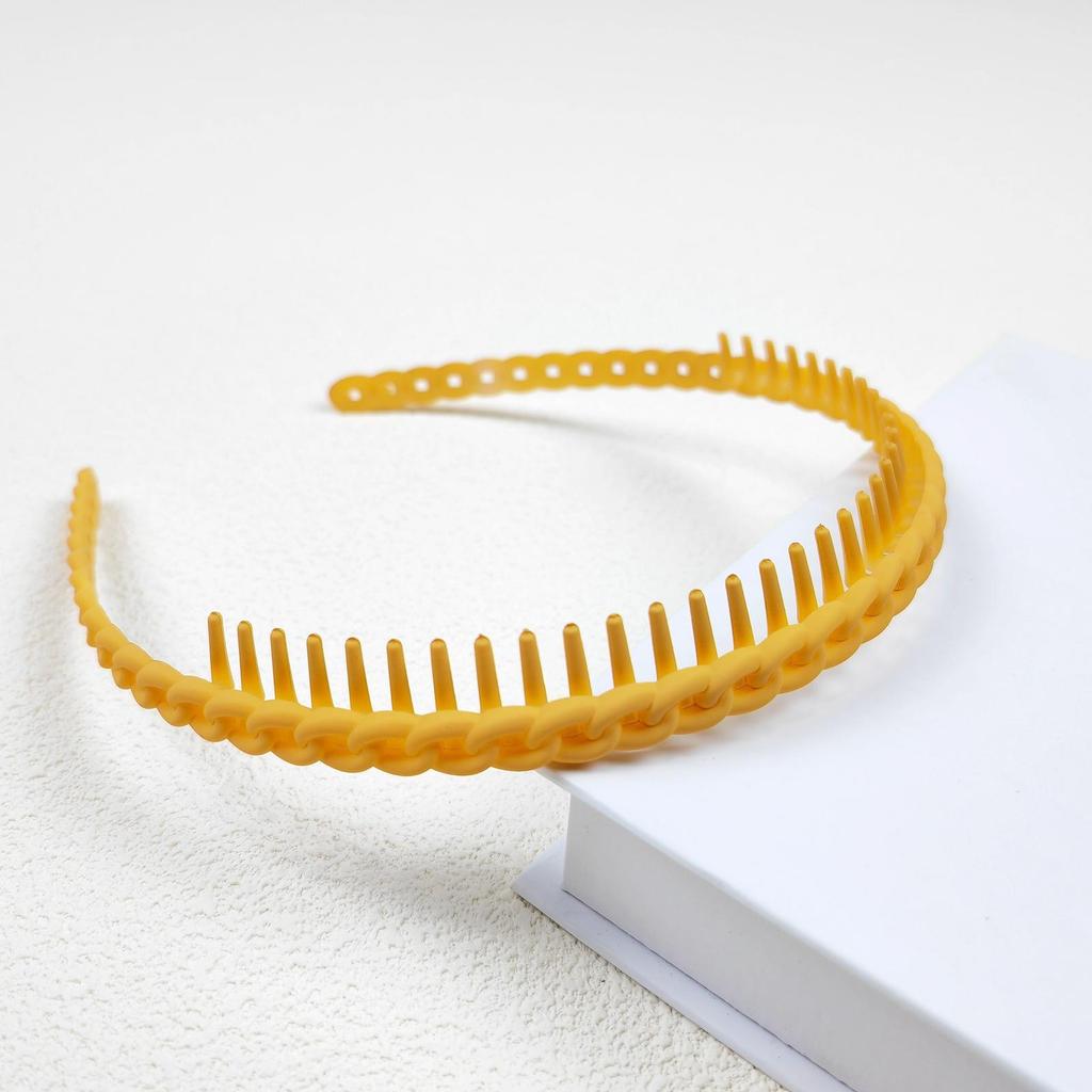 1PC Clip di capelli Colore smerigliato Fascia per donna Fascia antiscivolo Denti Semplice pressione Fascia per il viso Accessori per capelli