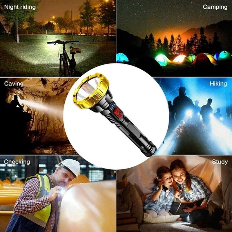 100000LM P700 High Power LED Flashlight Rechargeable LED Torch 1000m Lighting Light Waterproof Outdoor Camping Lamp Hunting