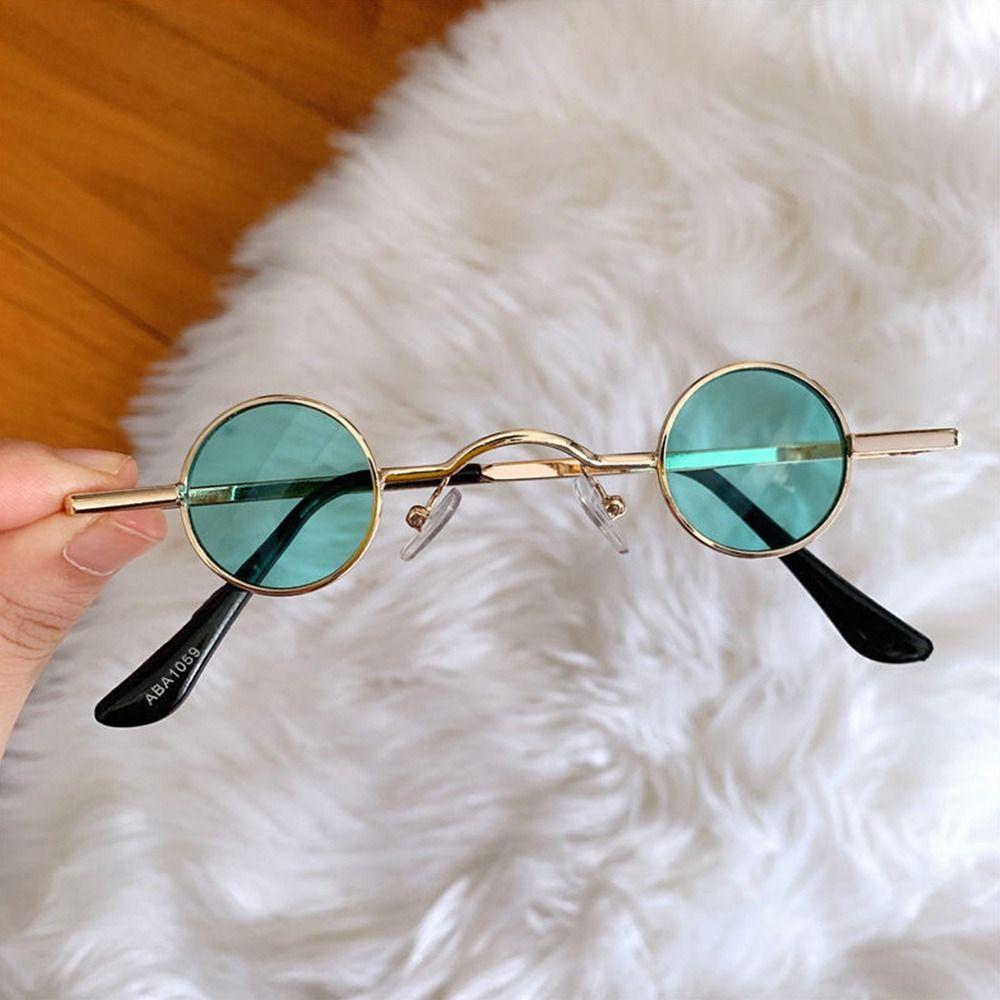 Ins Fashion Metal Frame Small Round Sunglasses Candy Color UV400 Punk Sun Glasses Hip Hop Shades for Women & Men